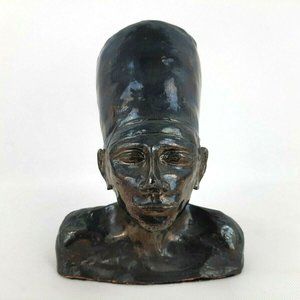 Handmade Egyptian Bust 9 Inch Tall Statue EGYPTIAN COLLECTABLE FIGURE RARE